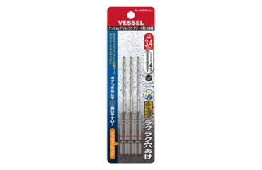 ベッセル 六角軸 クッションドリル(3本組)(コンクリート用)(ACD)(6.35軸)